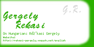 gergely rekasi business card